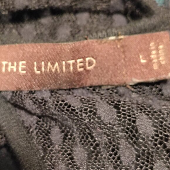 The Limited Womens Sweater Large Sheer Lace Knit Fitted - Going Out Y2K Witchy - Picture 5 of 7